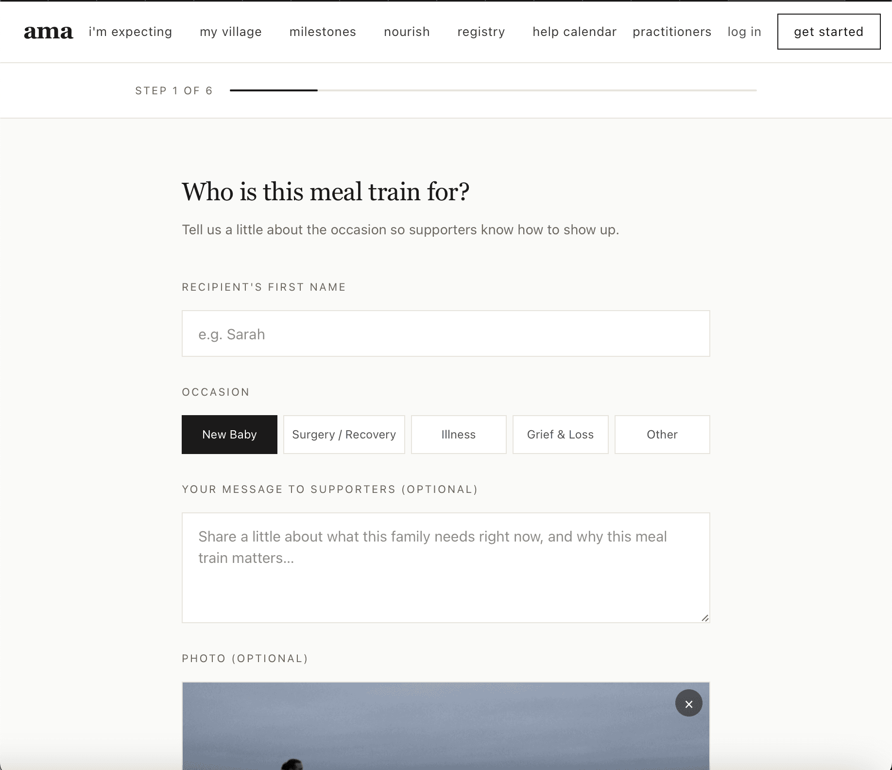create a meal train